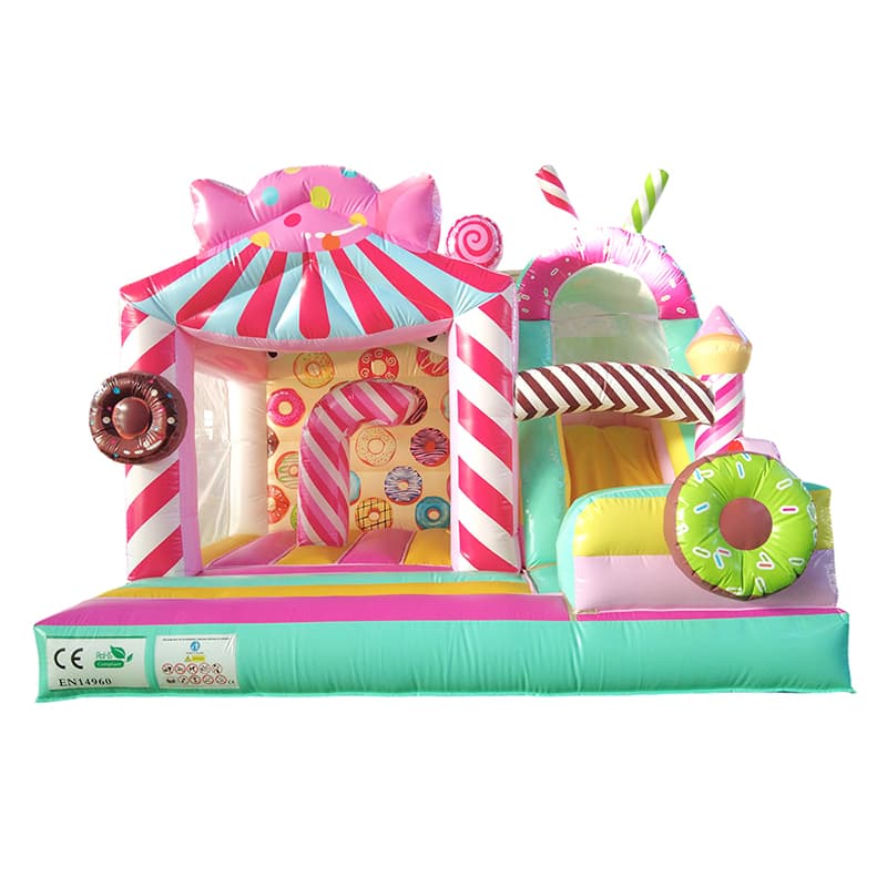 Candy Themed Inflatable Combo with Slide